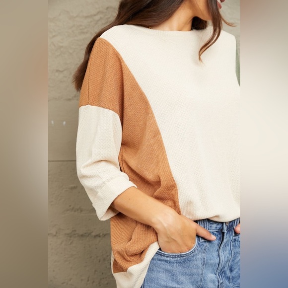 Sew In Love Tri-Color Pattern Blouse - Picture 5 of 11